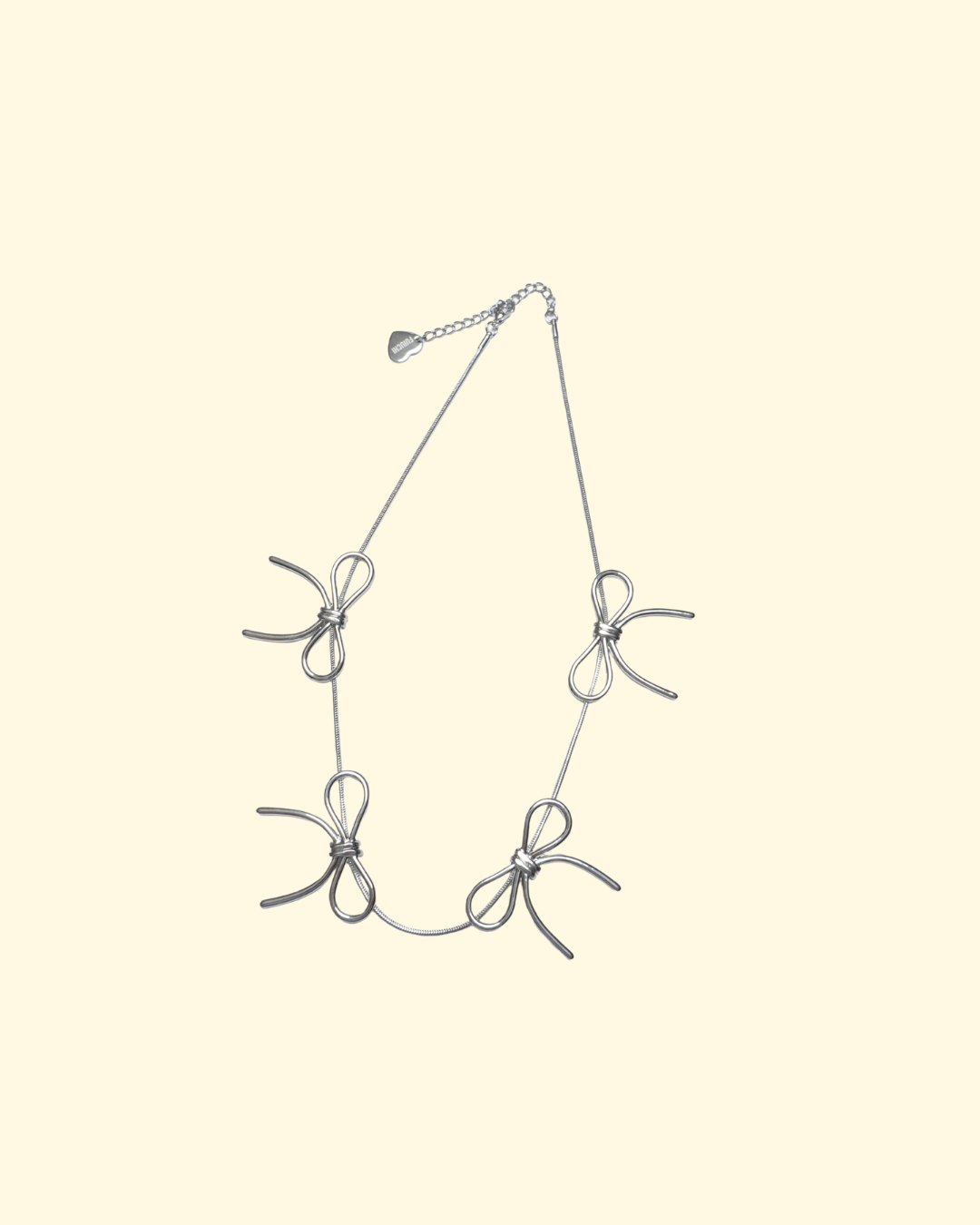 SILVER RIBBON NECKLACE