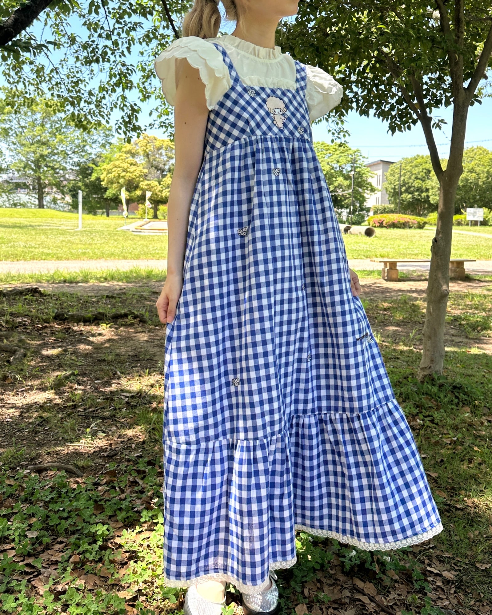 GINGHAM CHECK ONE-PIECE