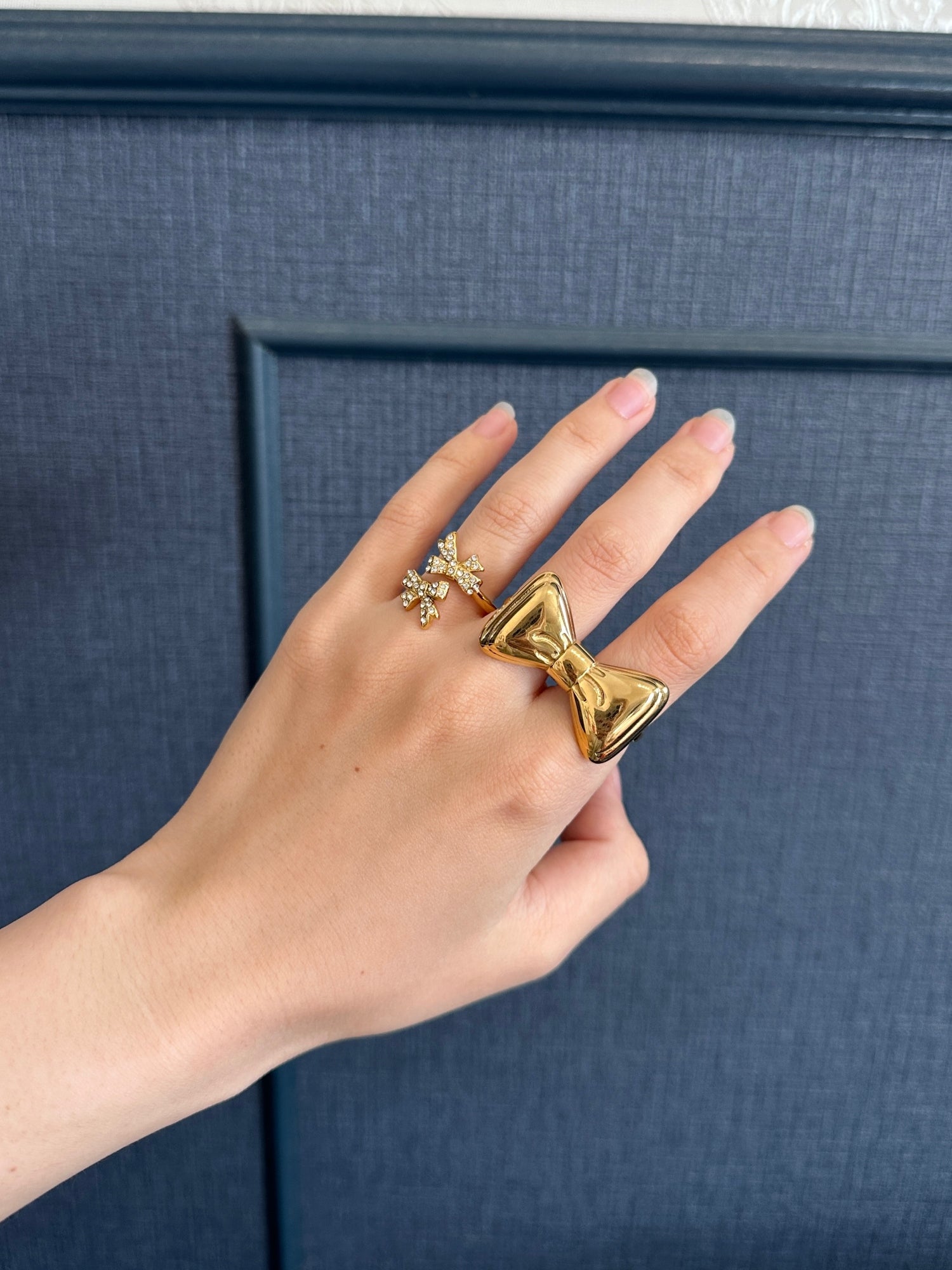 BOW DOUBLE FINNGER RING