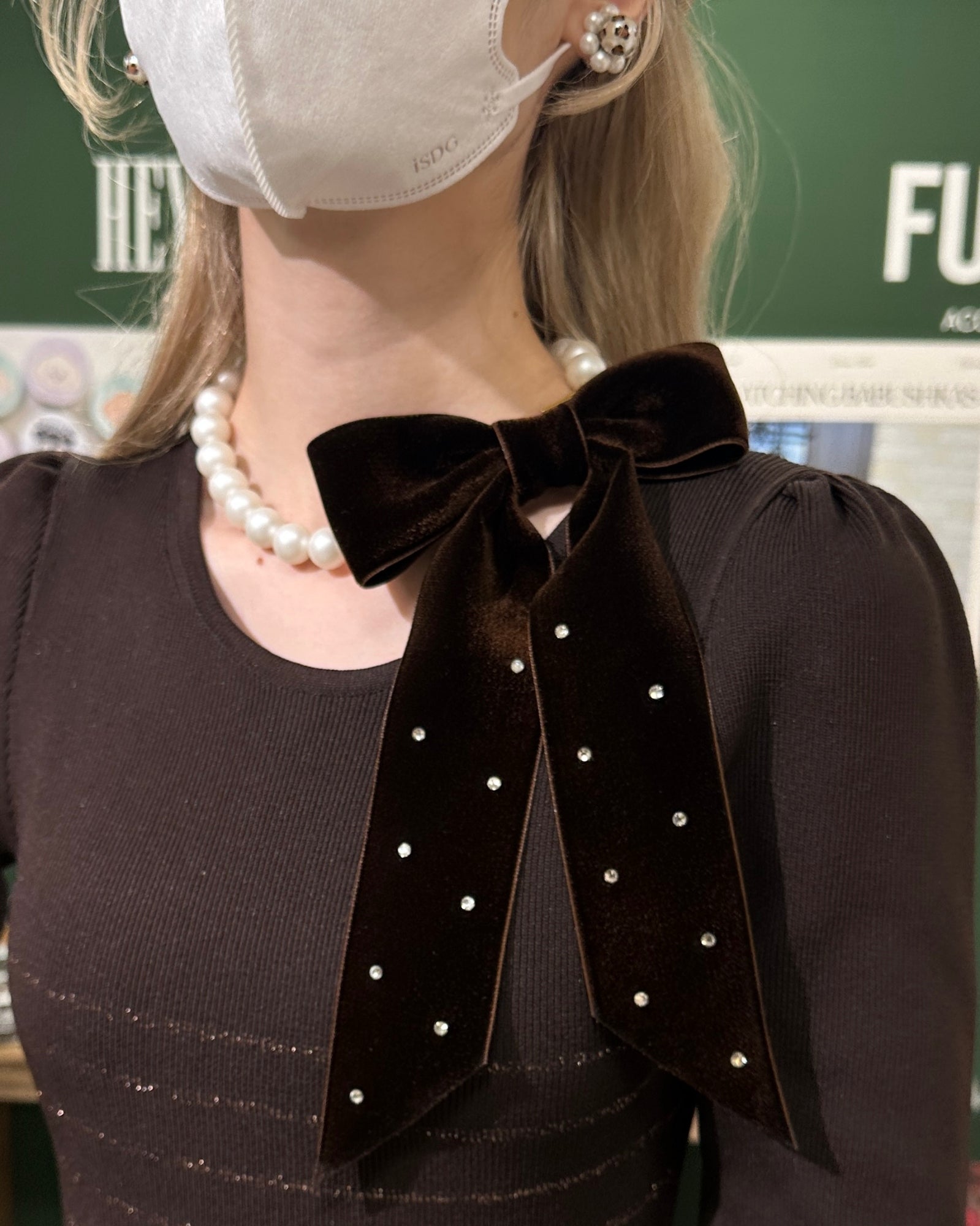VELVET RIBBON TIE NECLACE