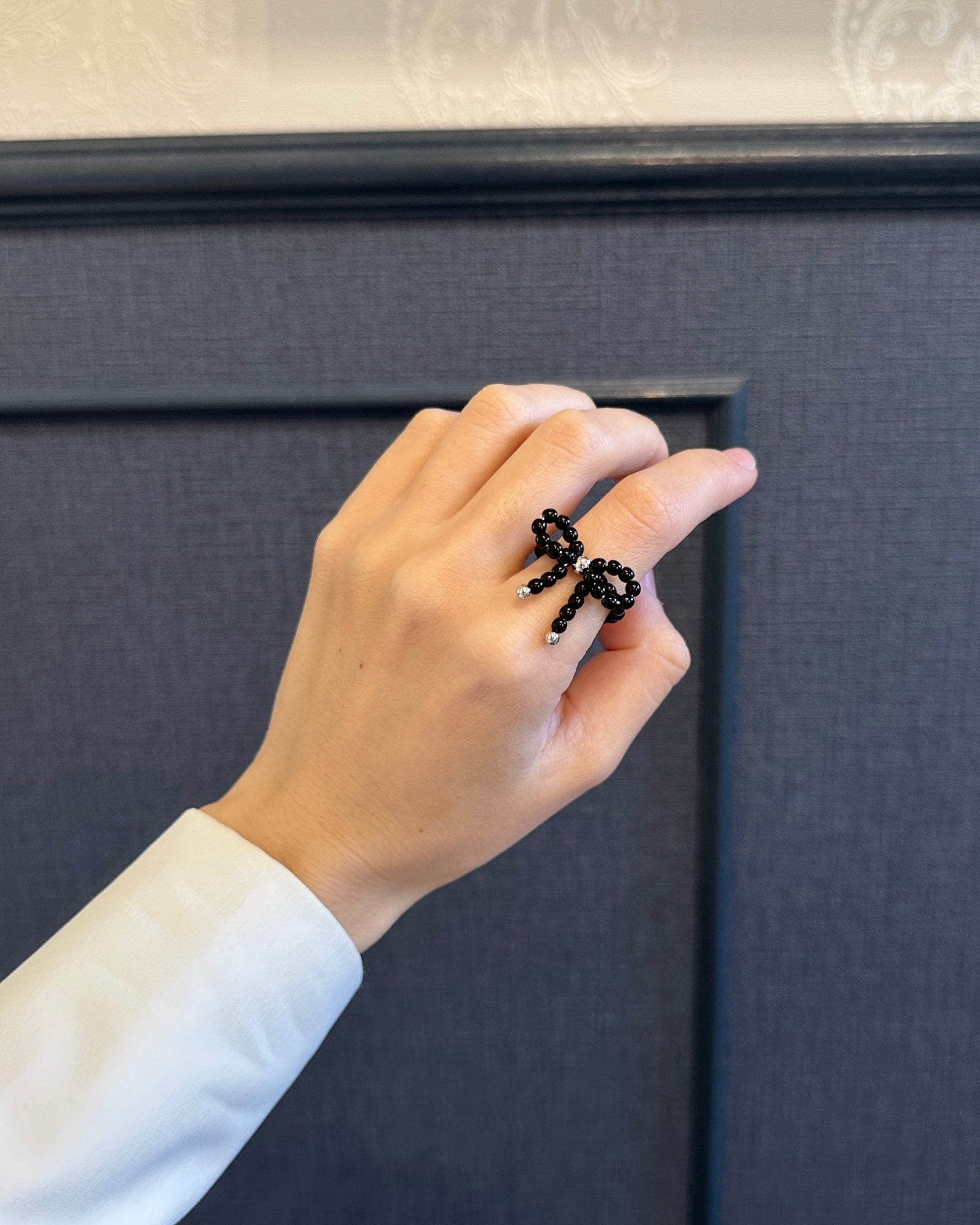 BEADS RIBBON RING