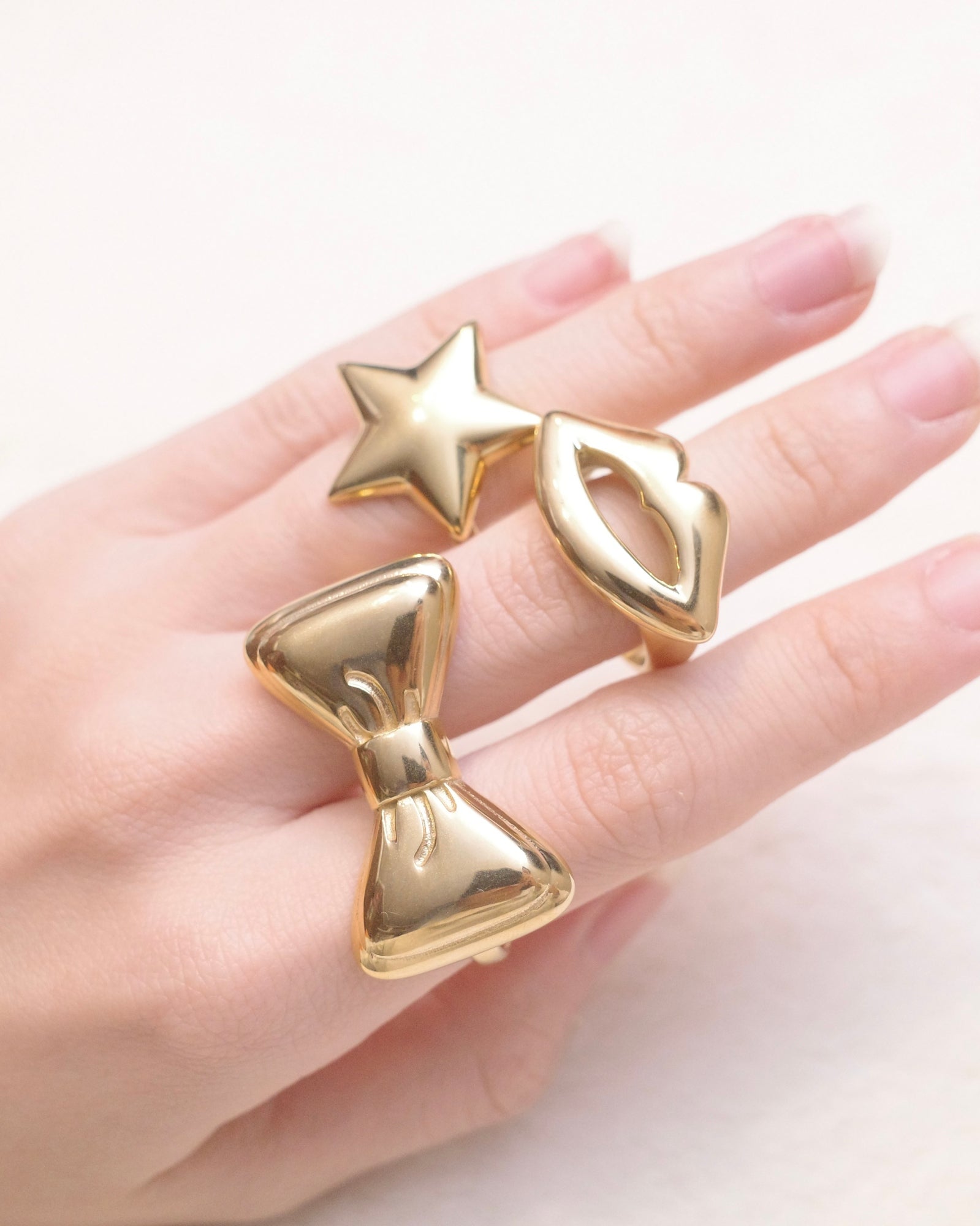 BOW DOUBLE FINNGER RING